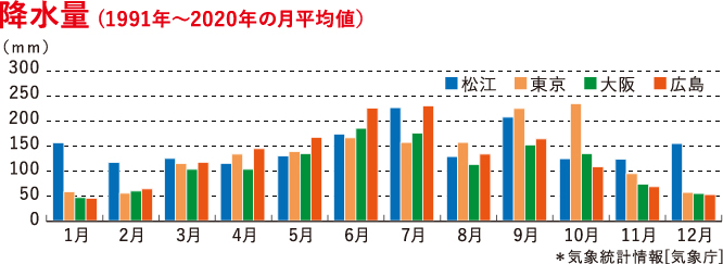 降水量のグラフ