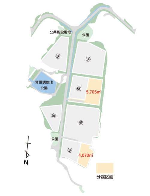 分譲区画のイメージマップ