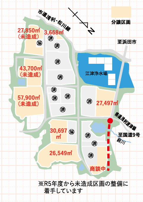 江津地域拠点工業団地割図